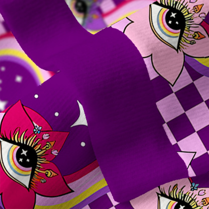 Purplehecate Trippy Eye Bloom Ugly Cardigan Sweaters