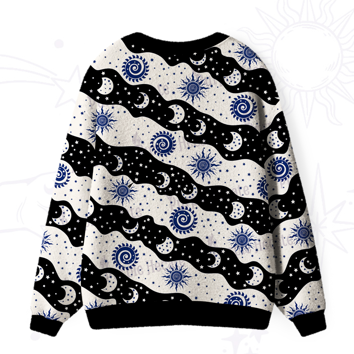 Purplehecate Starry Tides Ugly Cardigan Sweaters