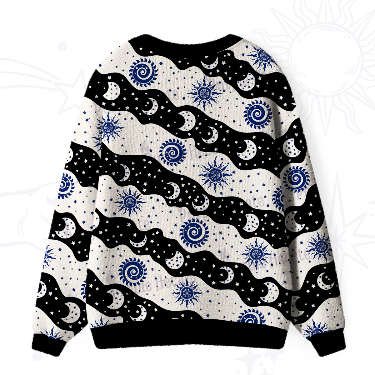 Purplehecate Starry Tides Ugly Cardigan Sweaters