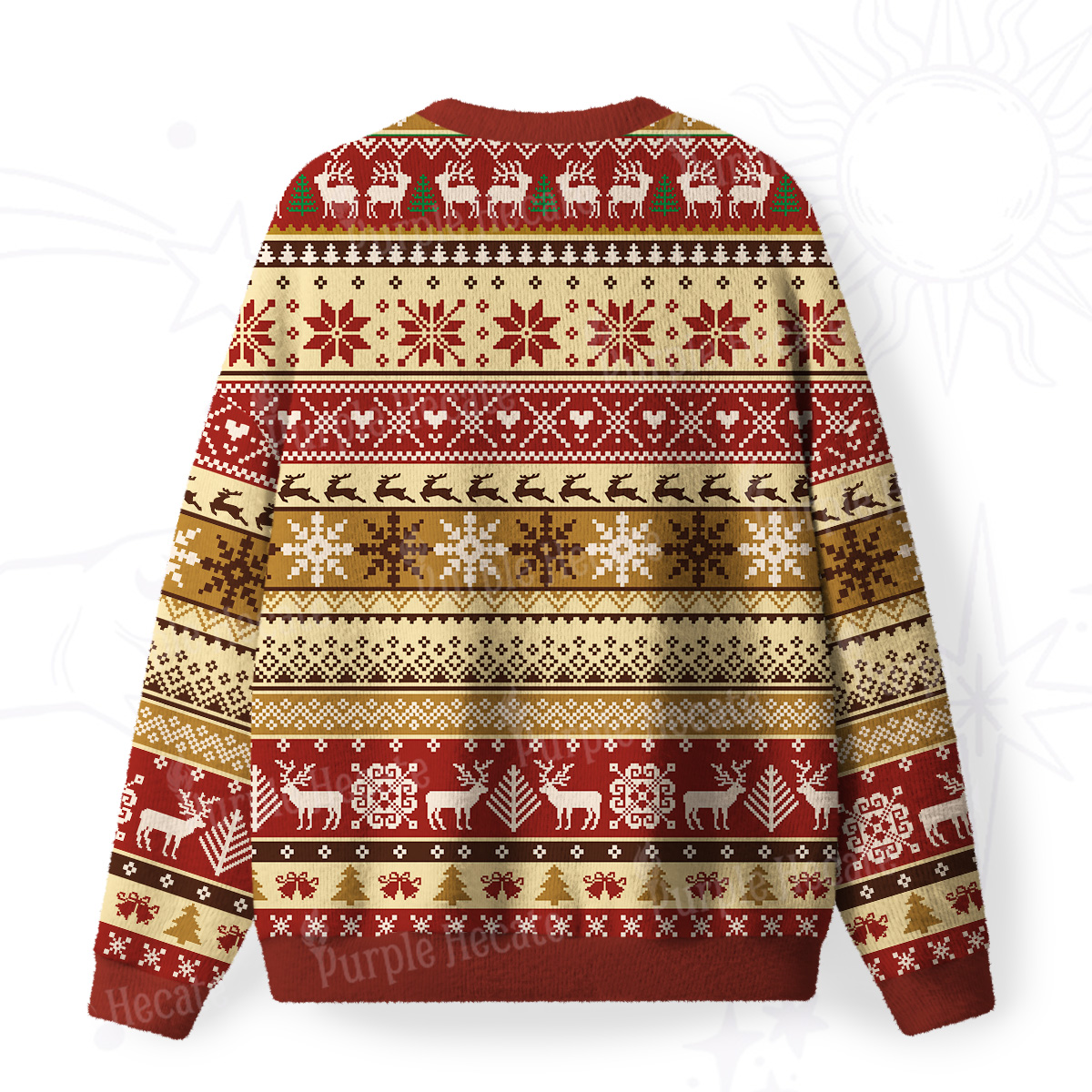 Purplehecate The Reader Tarot Fuzzy Ugly Christmas Sweatshirt