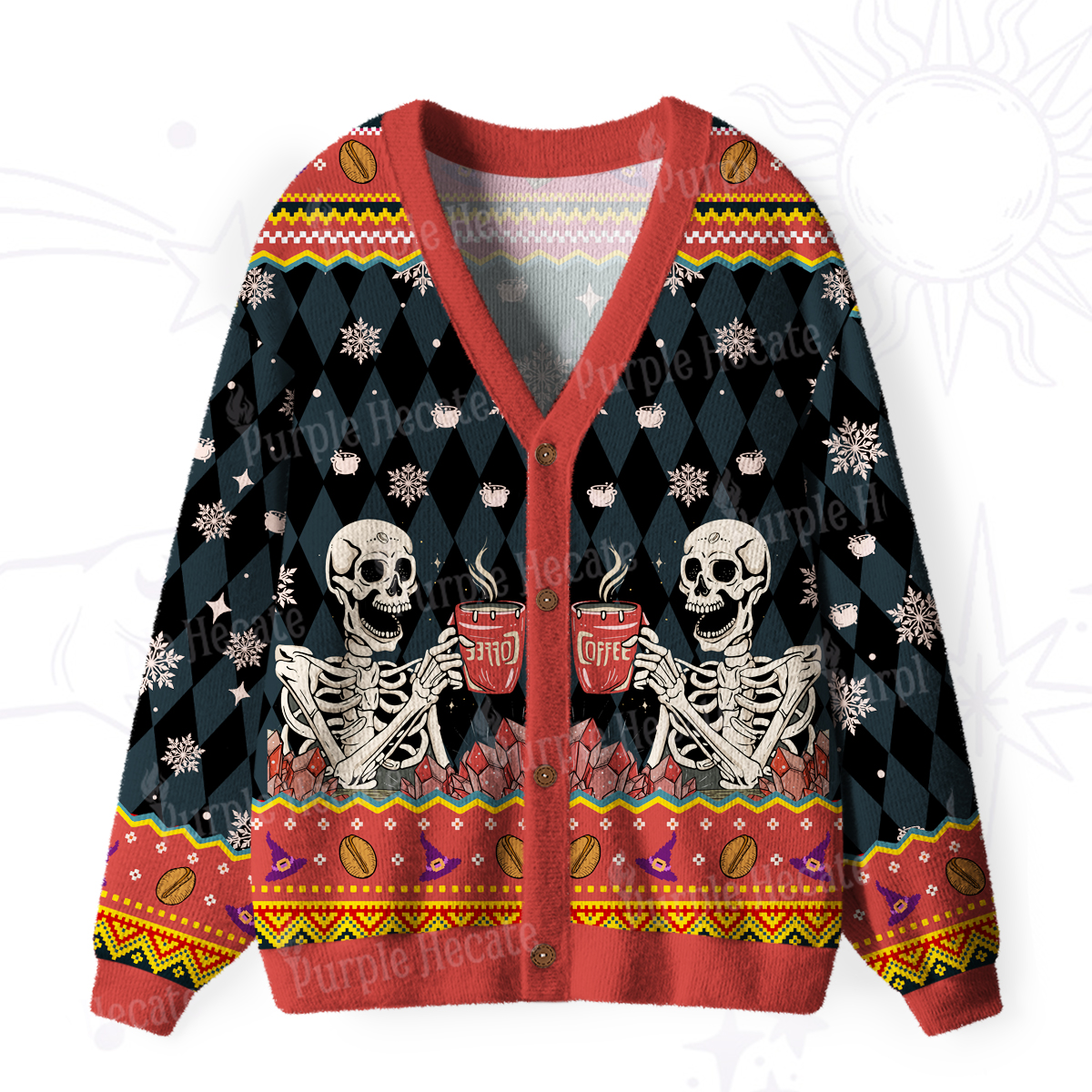 Purplehecate The Staying Alive Tarot Card Ugly Cardigan Sweaters