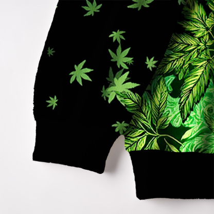 Purplehecate Trippy Glow Cat 420 Vibes Ugly Cardigan Sweaters