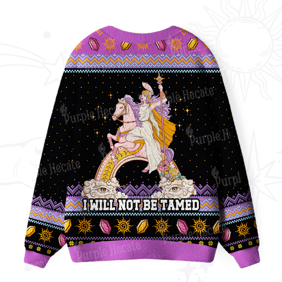 Purplehecate I Will Not Be Tamed Ugly Cardigan Sweaters