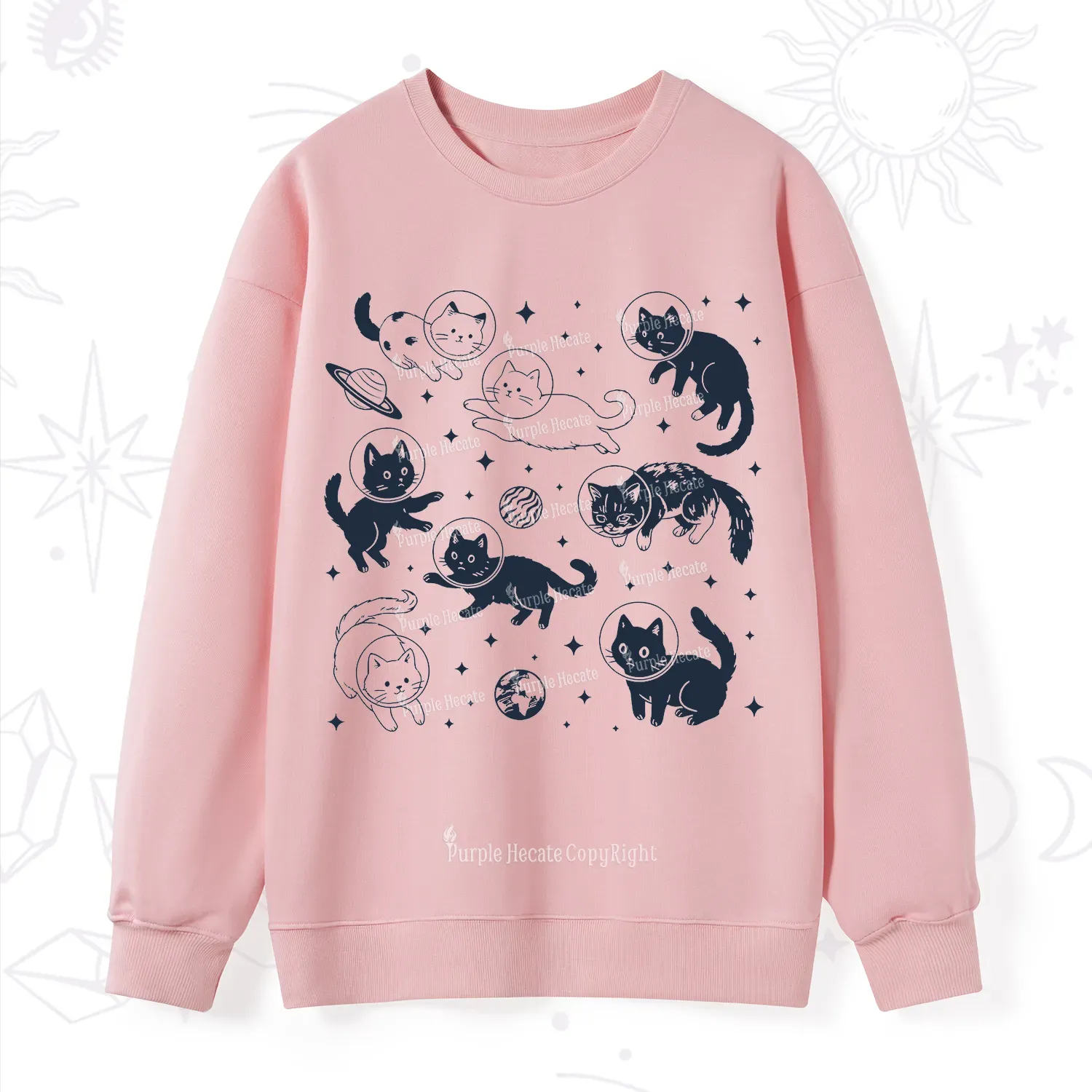 Purplehecate Cats in Space Sweatshirt