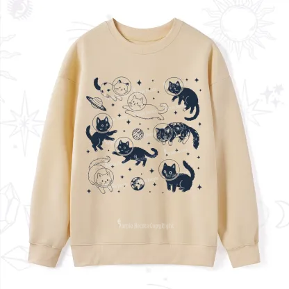 Purplehecate Cats in Space Sweatshirt
