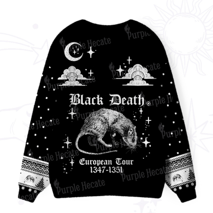 Purplehecate Black Death European Tour Ugly Cardigan Sweaters