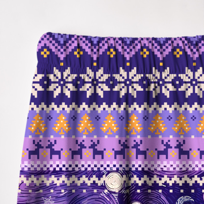 Purplehecate Mystic Cat Beneath the Cosmic Veil Christmas Pajamas