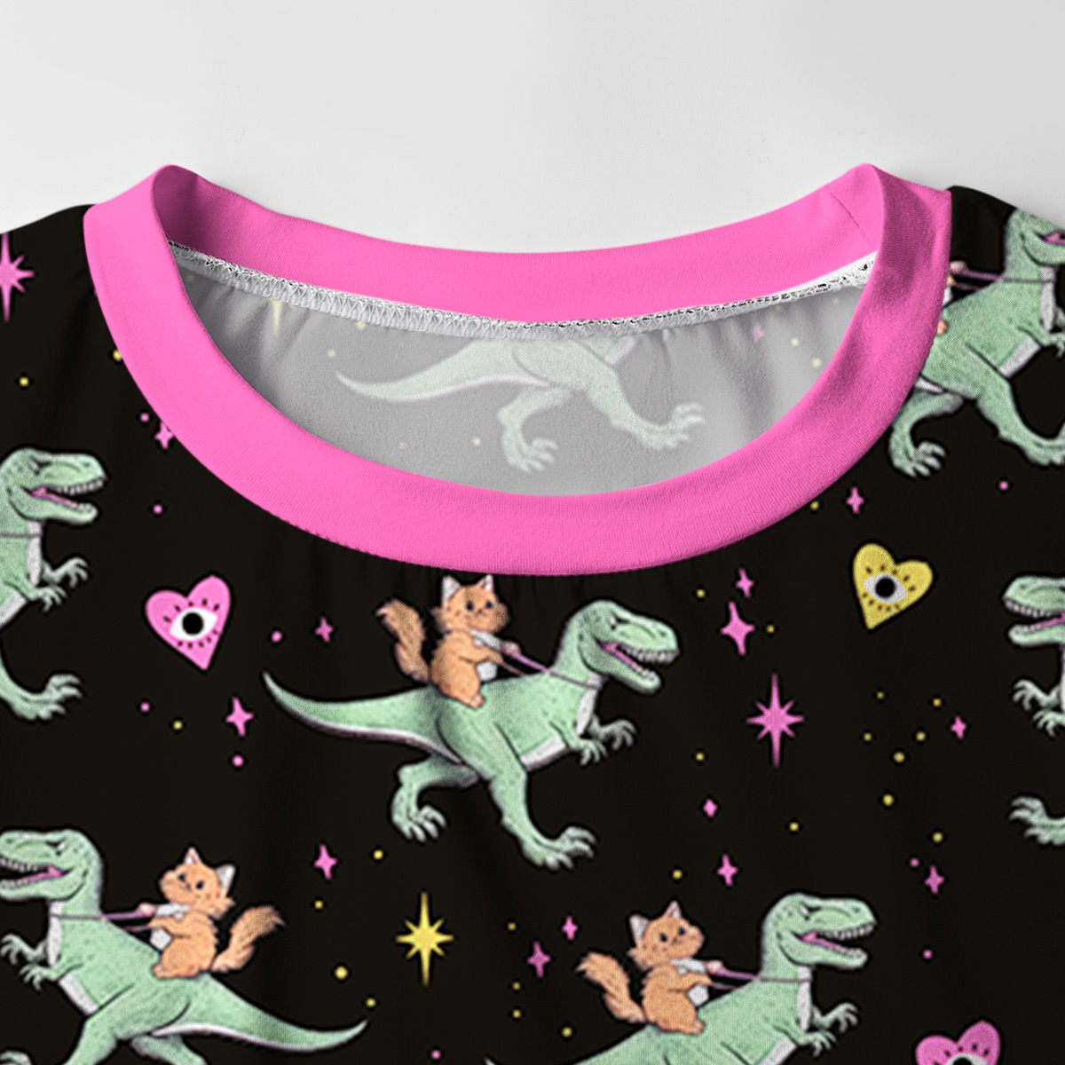 Purplehecate Witch Cat Rides the Dino Pajamas