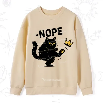Purplehecate No Kings Black Cat Sweatshirt