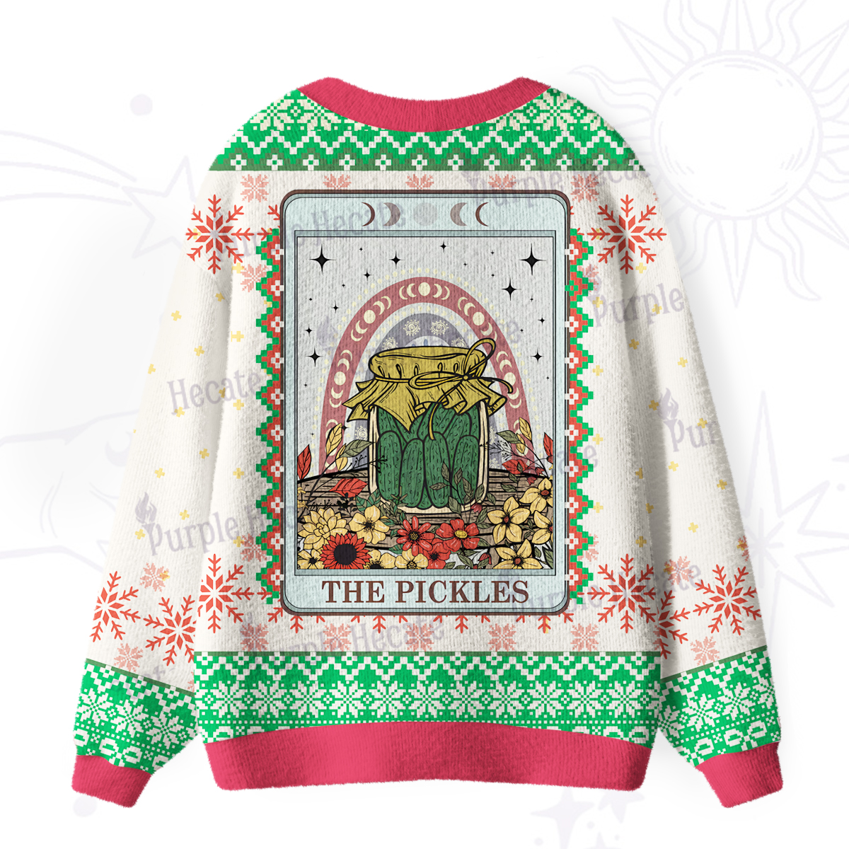 Purplehecate Funny Never Enough Pickles Ugly Cardigan Sweaters