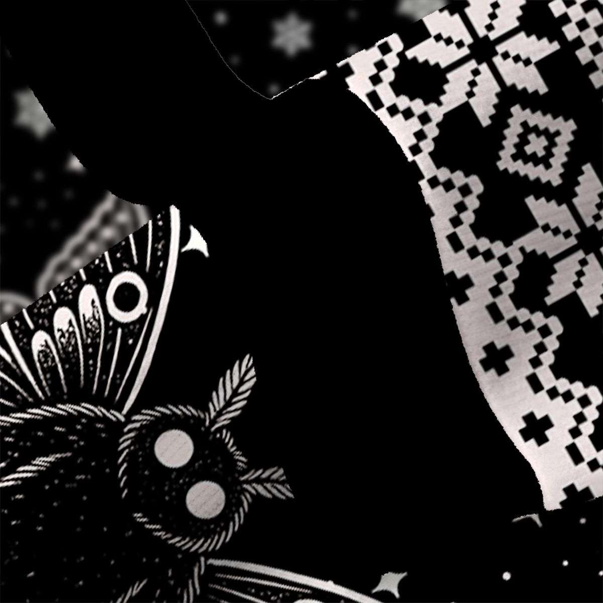 Purplehecate Dark Moth Fuzzy Ugly Sweatshirt