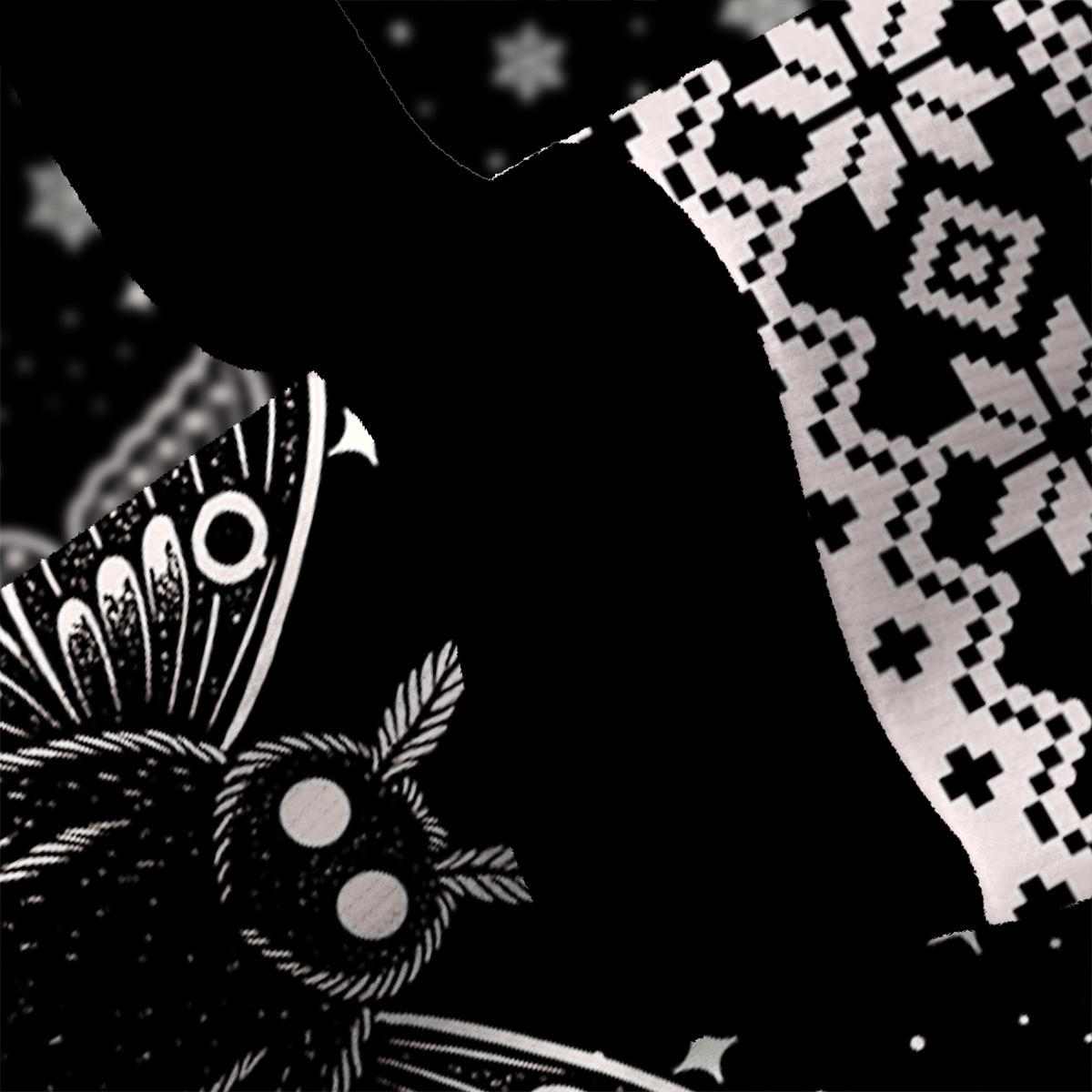 Purplehecate Dark Moth Fuzzy Ugly Sweatshirt