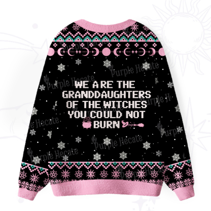 Purplehecate We Are the Granddaughters of the Witches You Could Not Burn Ugly Cardigan Sweaters