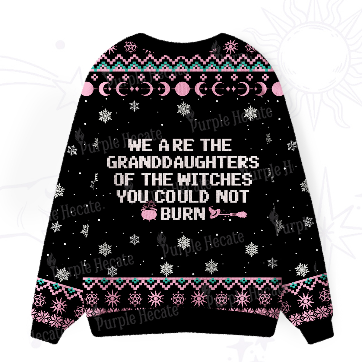 Purplehecate We Are the Granddaughters of the Witches You Could Not Burn Ugly Cardigan Sweaters
