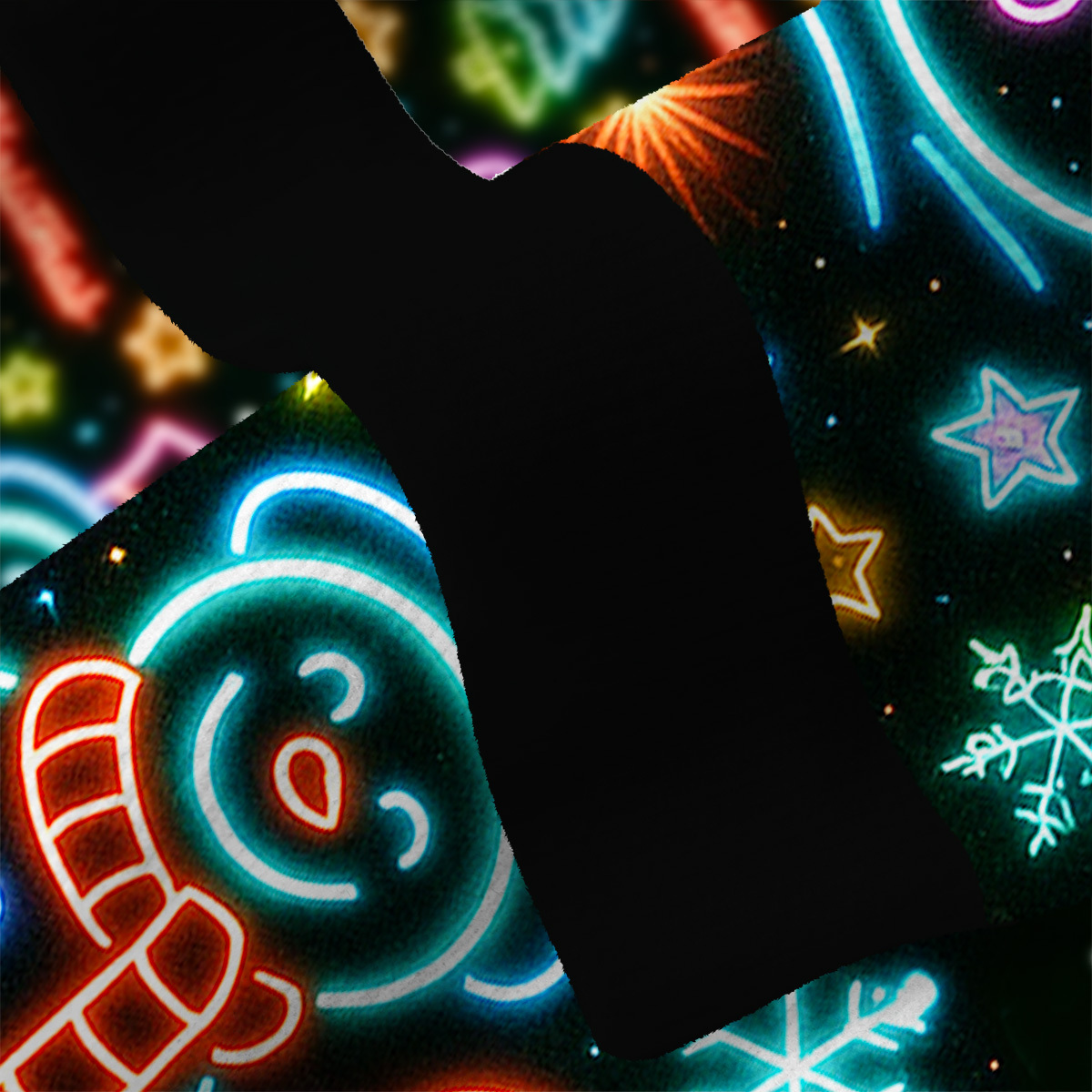 Purplehecate Neon Snowman Christmas Ugly Cardigan Sweaters