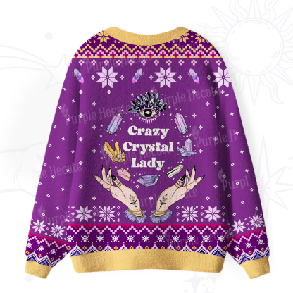 Purplehecate Crazy Crystal Lady Ugly Cardigan Sweaters