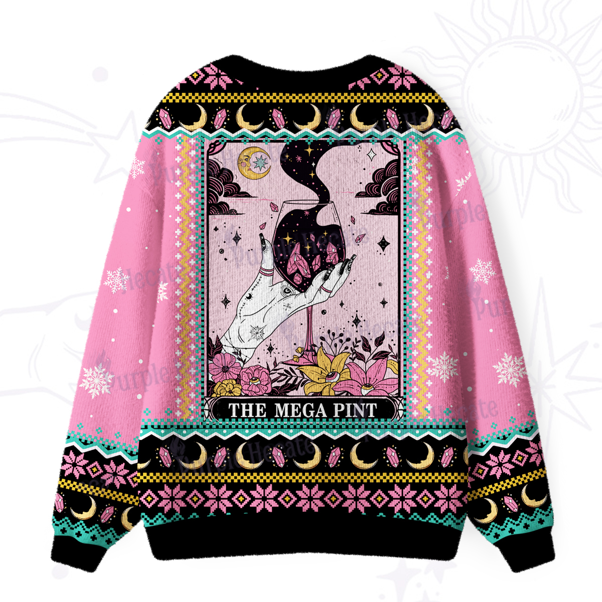 Purplehecate The Mega Pint Tarot Card Ugly Cardigan Sweaters
