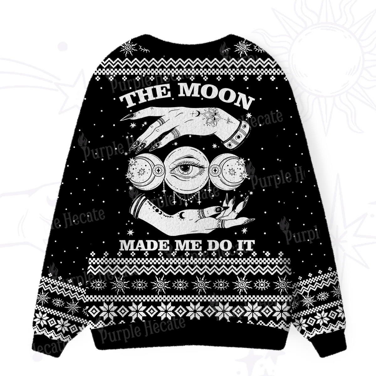 Purplehecate Funny The Moon Made Me Do It Ugly Cardigan Sweaters