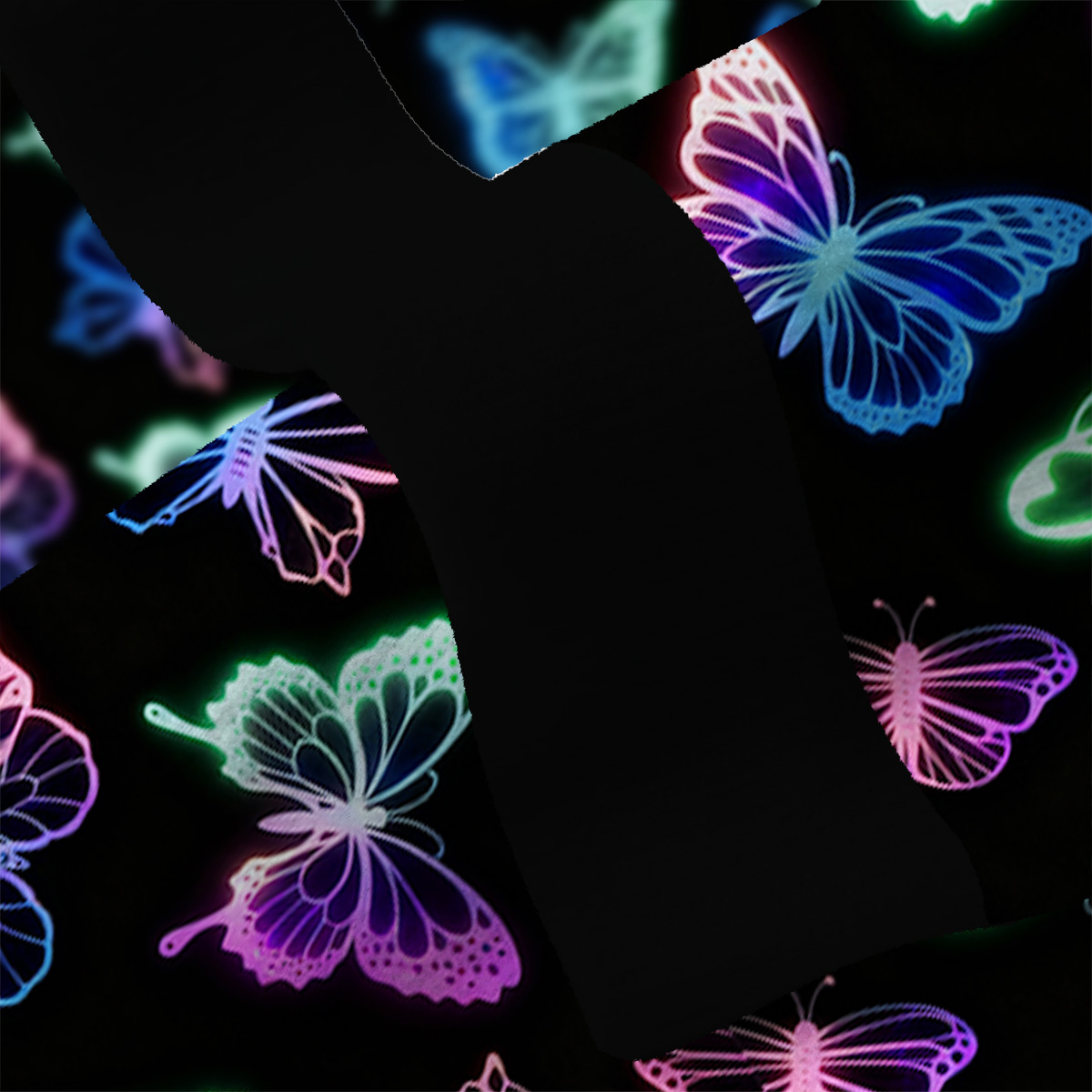 Purplehecate Neon Butterful Ugly Cardigan Sweaters