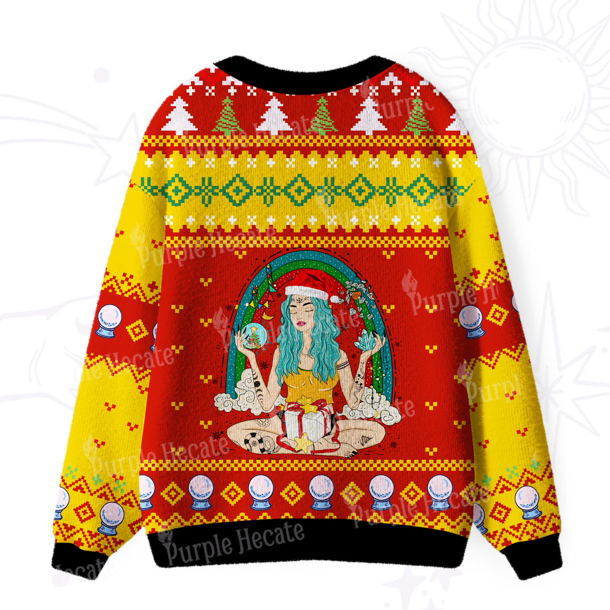Purplehecate Christmas I'm The Queen Of All My Dreams Ugly Cardigan Sweaters