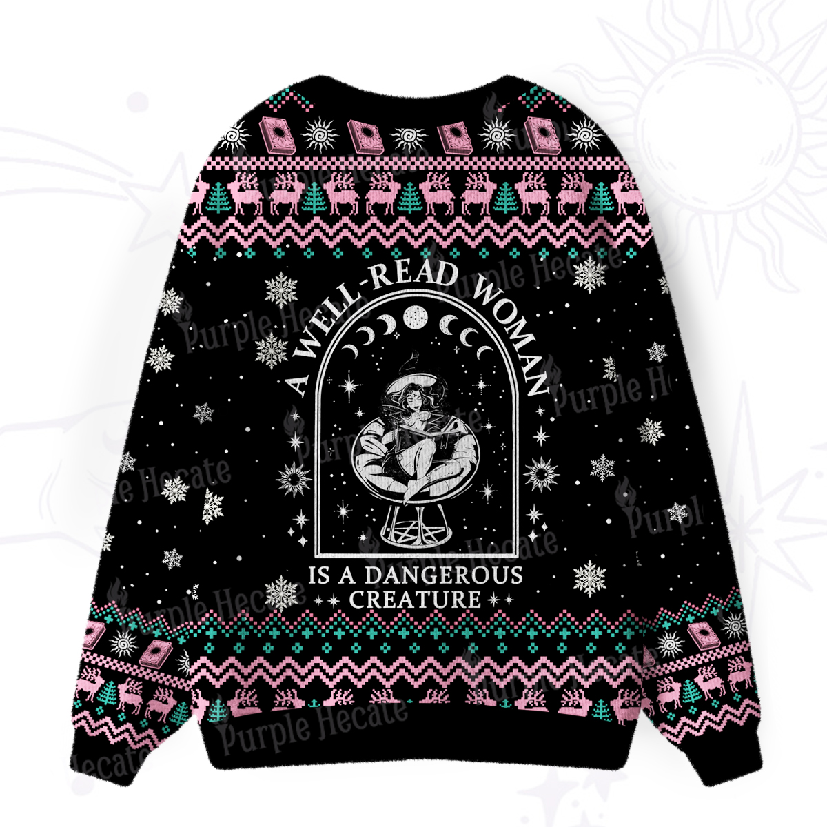 Purplehecate A Well Read Woman Bookish Ugly Cardigan Sweaters