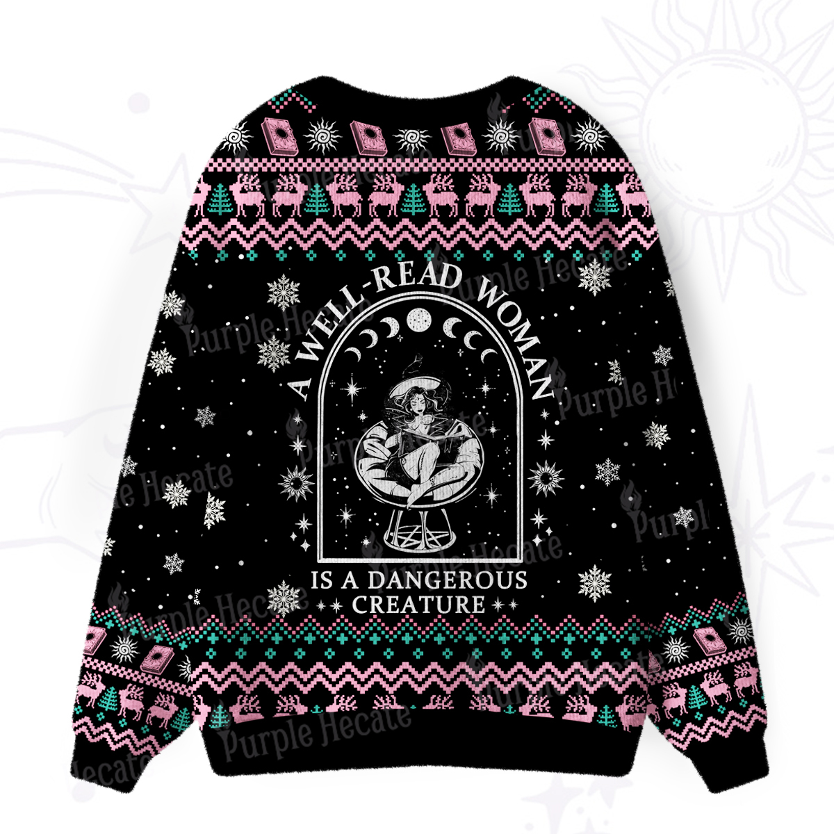 Purplehecate A Well Read Woman Bookish Ugly Cardigan Sweaters