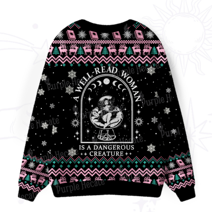 Purplehecate A Well Read Woman Bookish Ugly Cardigan Sweaters