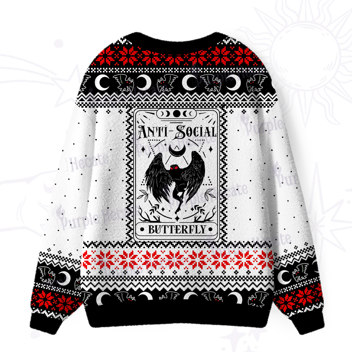 Purplehecate The Antisocial Butterfly Ugly Cardigan Sweaters