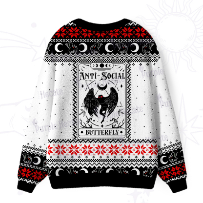 Purplehecate The Antisocial Butterfly Ugly Cardigan Sweaters