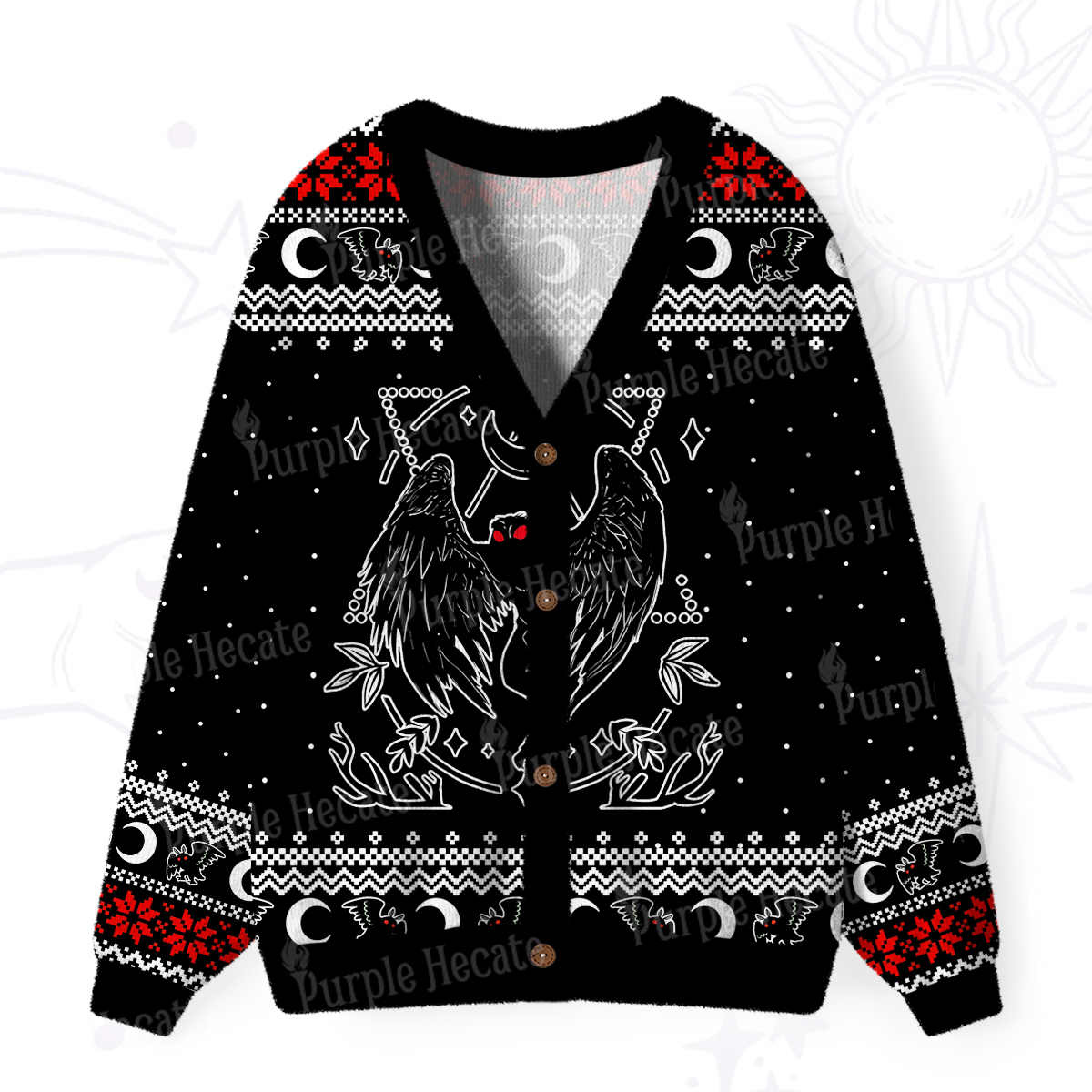 Purplehecate The Antisocial Butterfly Ugly Cardigan Sweaters