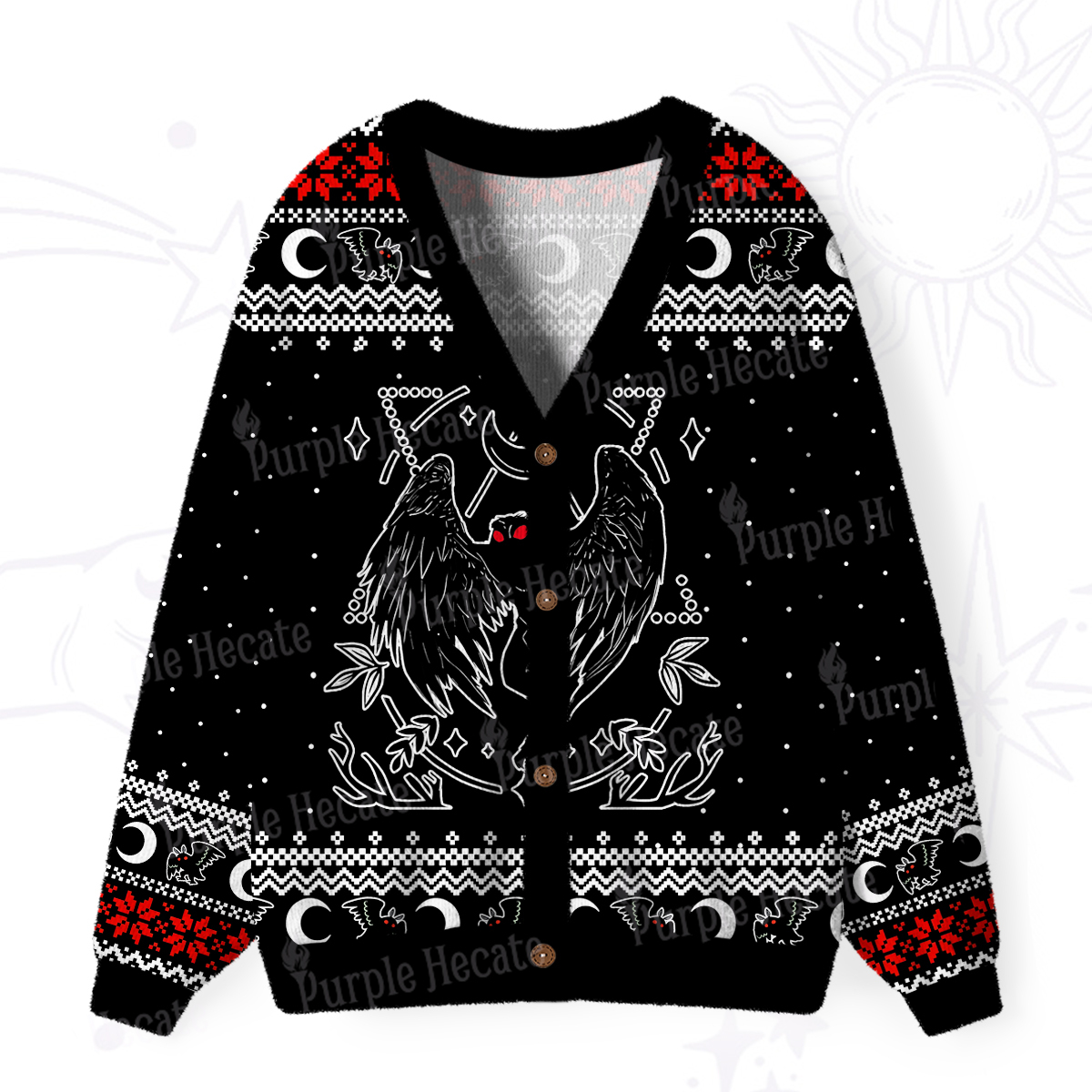 Purplehecate The Antisocial Butterfly Ugly Cardigan Sweaters