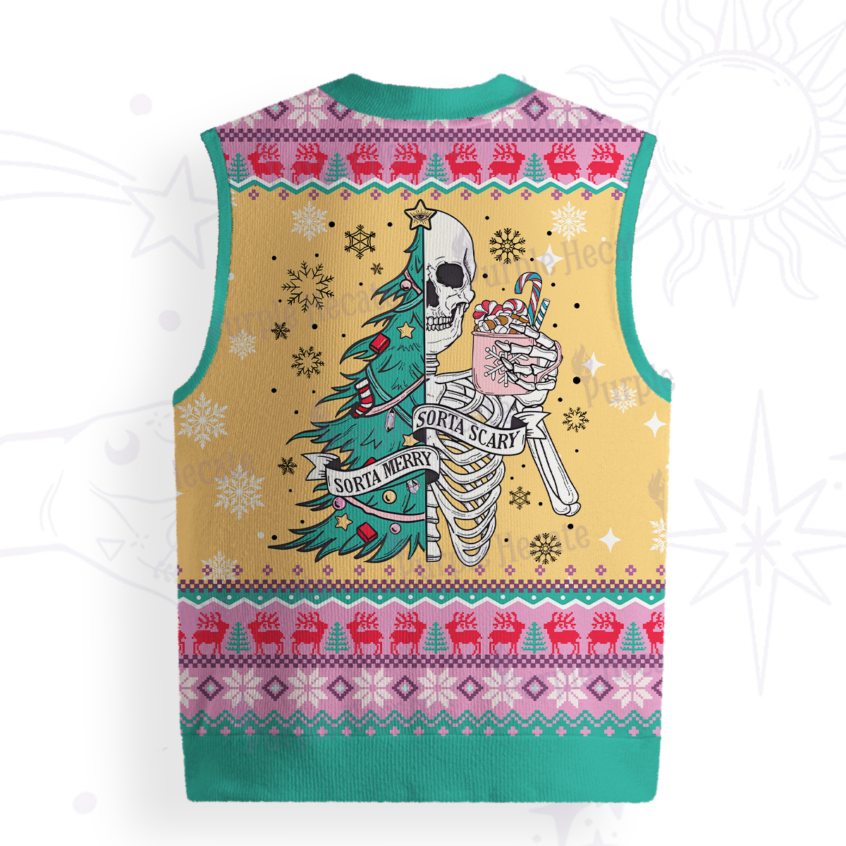 Purplehecate Sorta Merry Sorta Scary Christmas Ugly Sweater Vest