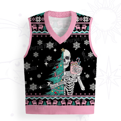 Purplehecate Sorta Merry Sorta Scary Christmas Ugly Sweater Vest