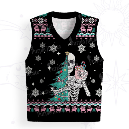 Purplehecate Sorta Merry Sorta Scary Christmas Ugly Sweater Vest