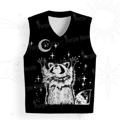 Purplehecate In My Feral Era Raccoon Ugly Sweater Vest