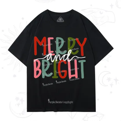 Purplehecate Merry and Bright Christmas T-Shirt