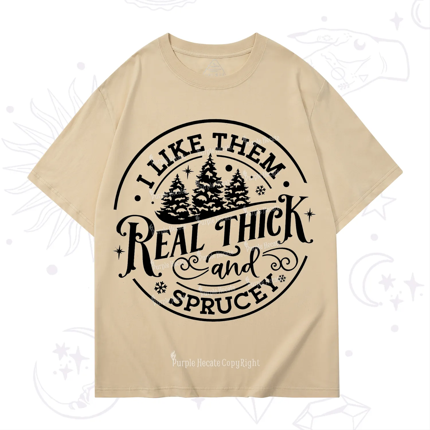 Purplehecate I Like Them Real Thick And Sprucy Christmas T-Shirt