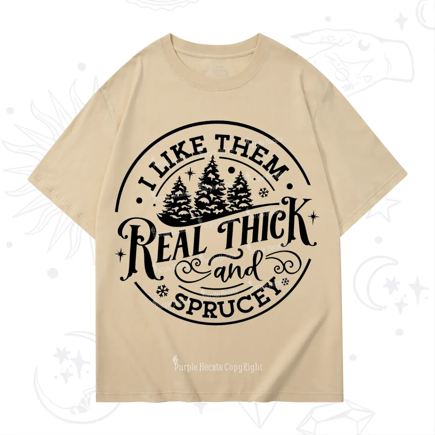 Purplehecate I Like Them Real Thick And Sprucy Christmas T-Shirt