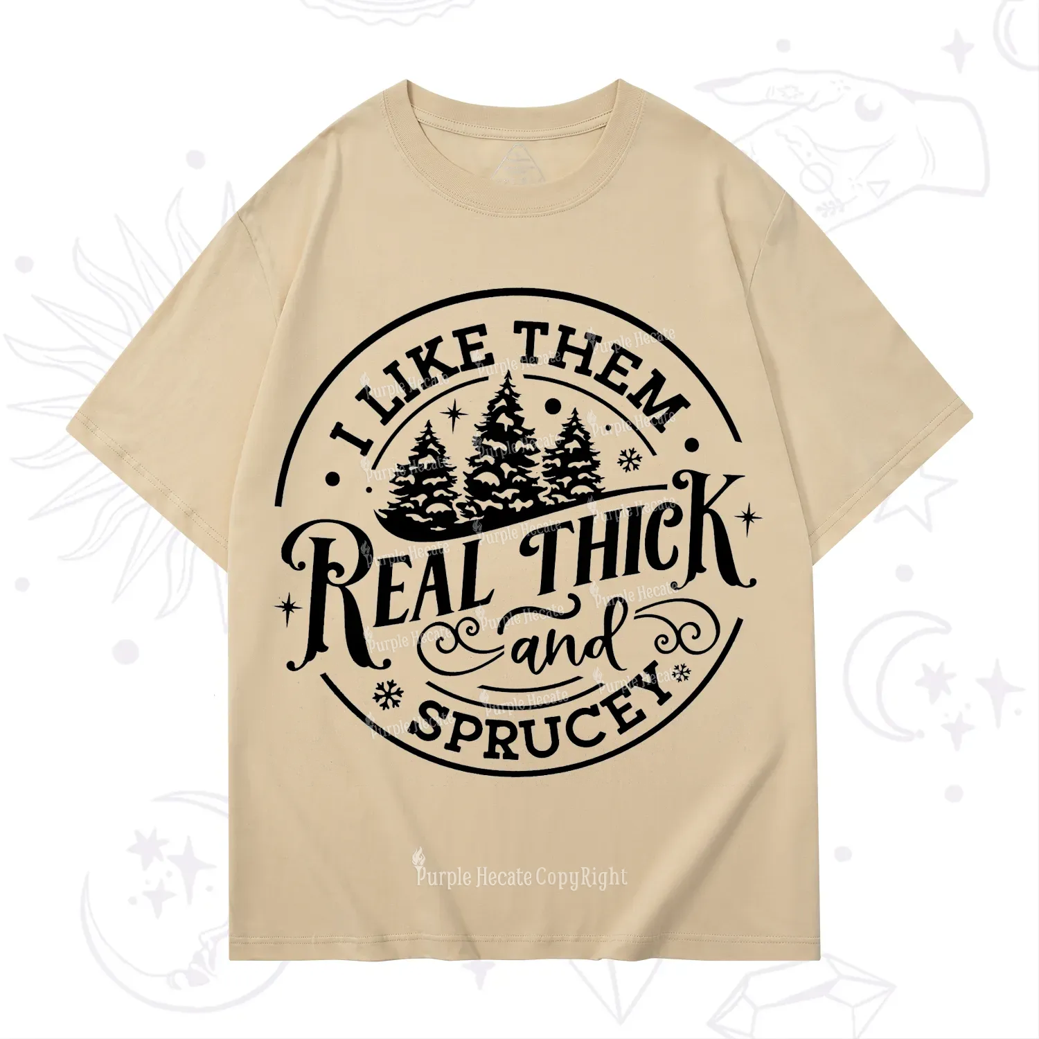 Purplehecate I Like Them Real Thick And Sprucy Christmas T-Shirt