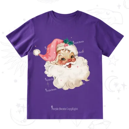 Purplehecate Pink Santa Christmas T-Shirt