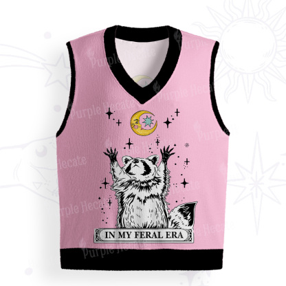 Purplehecate In My Feral Era Raccoon Ugly Sweater Vest