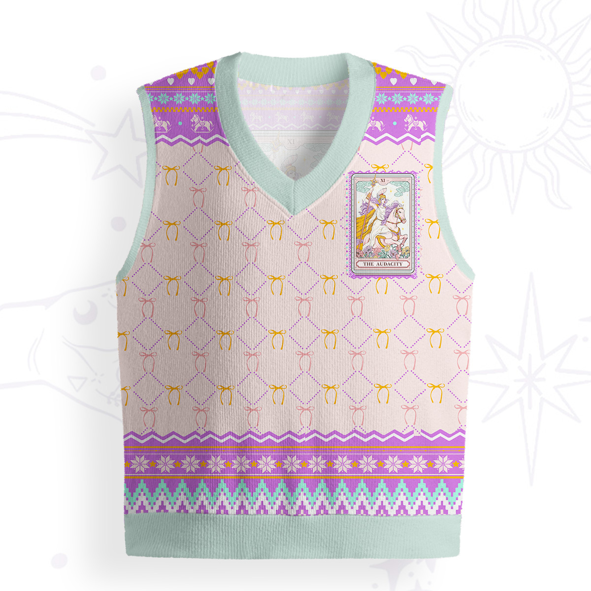 Purplehecate The Audacity Goddess Ugly Sweater Vest