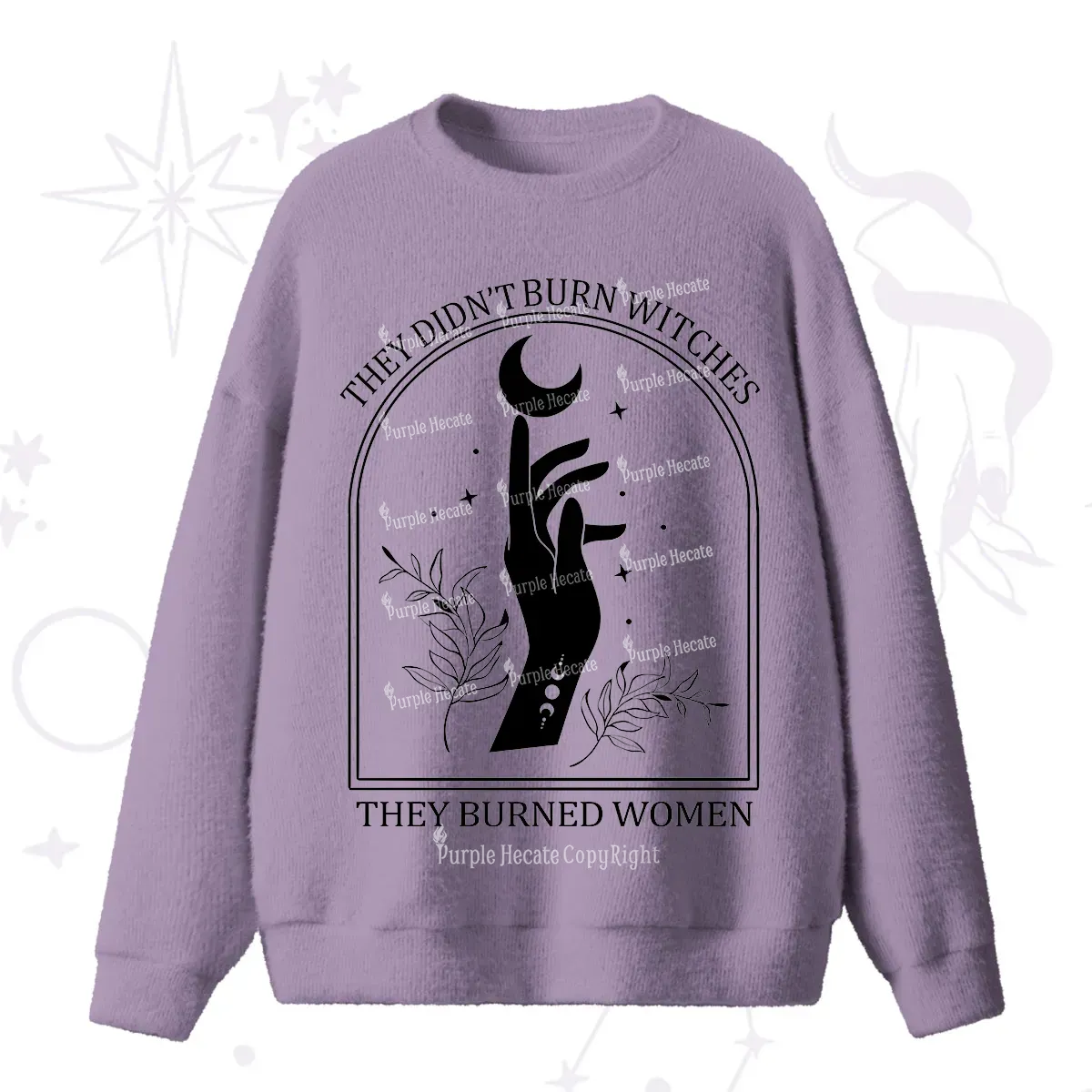 Purplehecate They Didn't Burn Witches They Burned Women Fuzzy Ugly Sweater