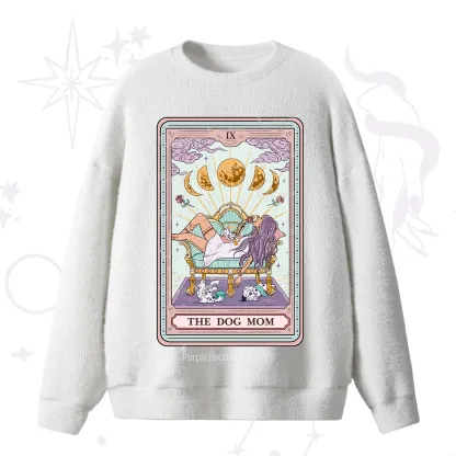 Purplehecate The Dog Mom Tarot Fuzzy Ugly Sweater