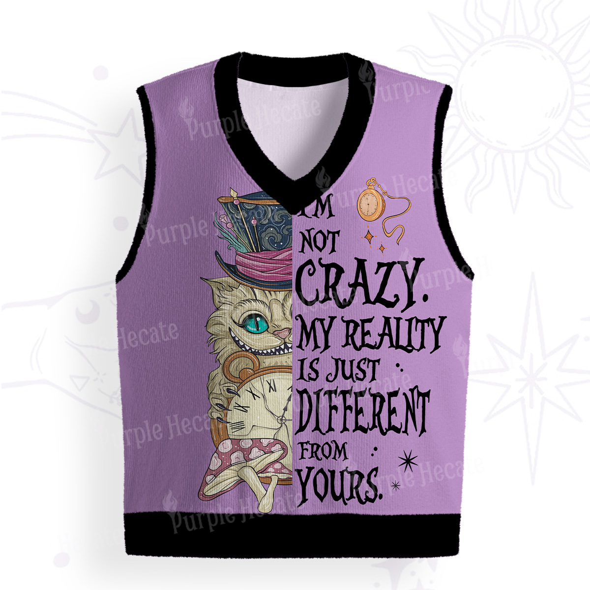 Purplehecate I'm Not Crazy My Reality Is Just Different From Ugly Sweater Vest