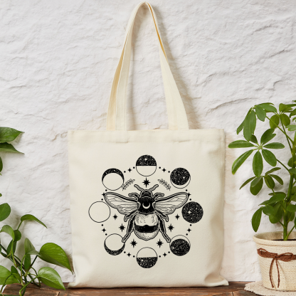 Purplehecate Moon Bee Tote Bag