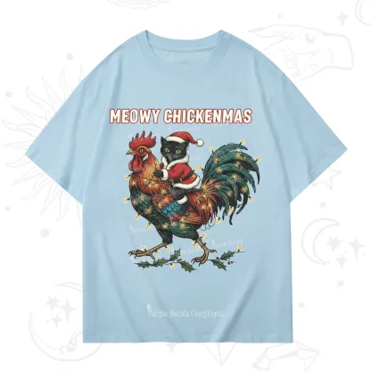 Purplehecate Meowy Chickenmas Christmas T-Shirt