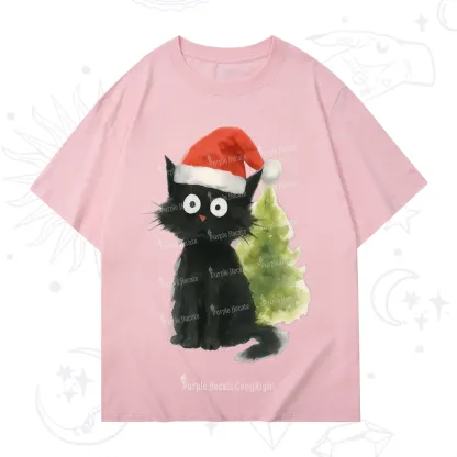 Purplehecate Black Cats Christmas T-Shirt