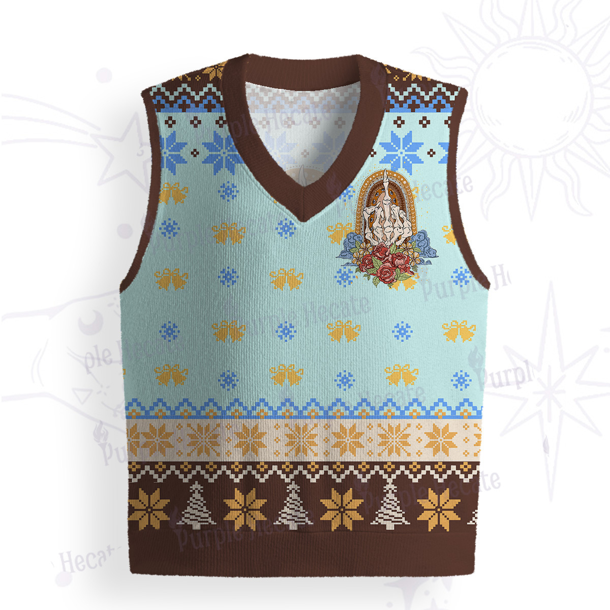 Purplehecate The Zero Of Fucks Ugly Sweater Vest