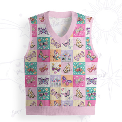 Purplehecate Dreamy Butterfly Garden Ugly Sweater Vest